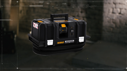 DeWalt 54V XR FlexVolt M-Class Dust Extractor DCV586MN-XJ - 355mm x 650mm - Yellow