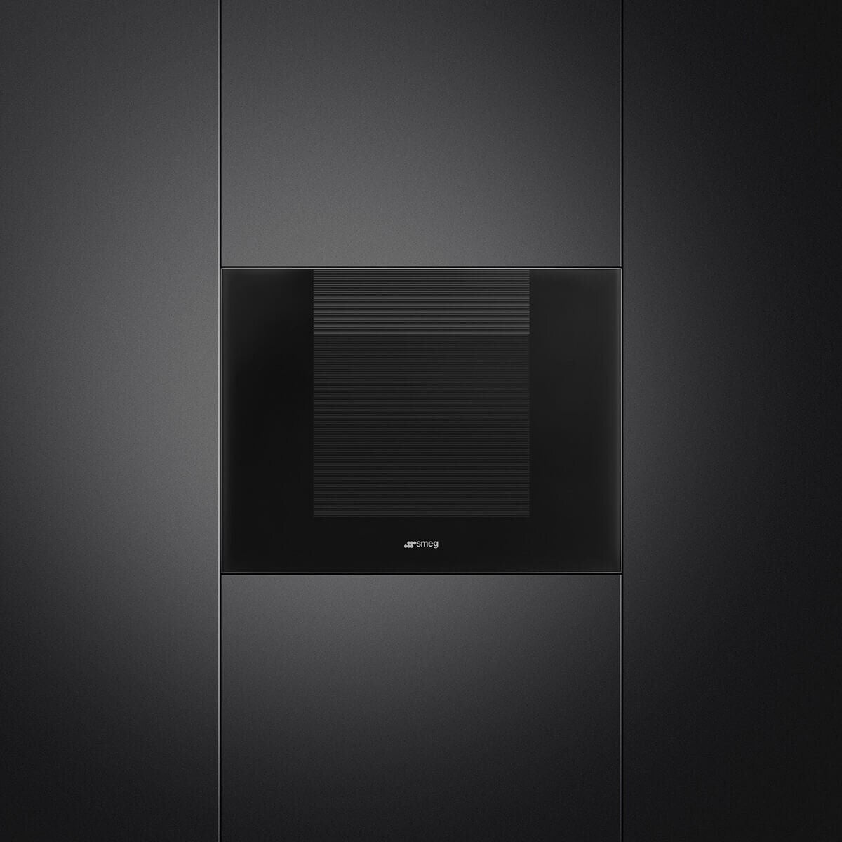 Smeg Linea 20 Bottle Compact Wine Cellar - Black, Built In, UV Resistant Glass, E-Motion Opening - CVI120B3E