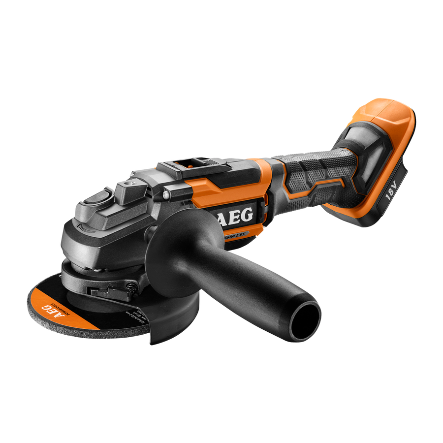 AEG 18V 125mm Brushless Angle Grinder Skin Only BEWS18125BLC-0