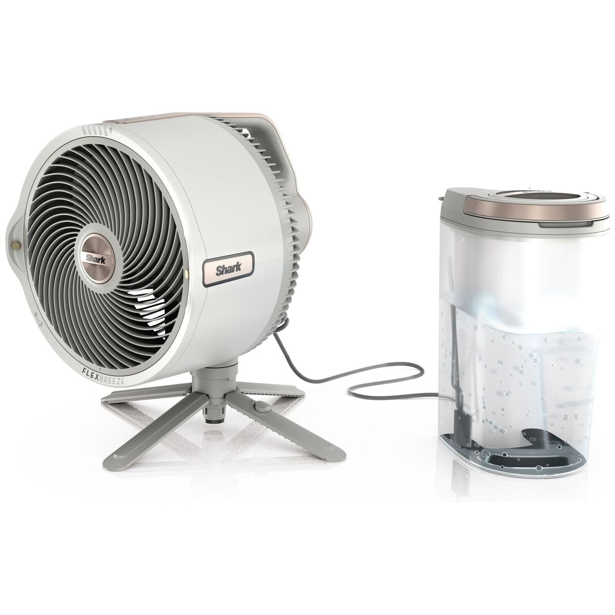 Shark FlexBreeze ProMist Misting Tower Fan - Built-in Water Tank, Oscillation, White - FA302WHANZ