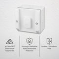DETA Single Weatherproof Switch - Light Grey Polycarbonate Outdoor 20A 240V IP Rated