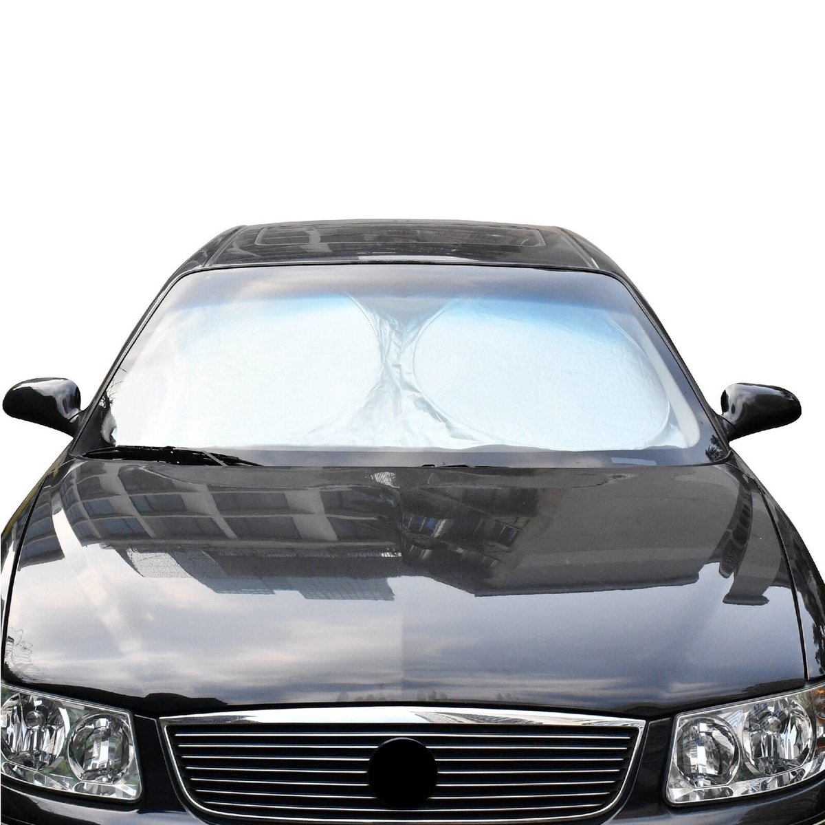 All Set Foldable Car Sunshade - 1500mm x 700mm - UV Protection - Silver - SuperSaverAU - view 2