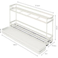 Ezy Storage Forma 2-Tier Pull-Out Drawer White 100 x 500mm