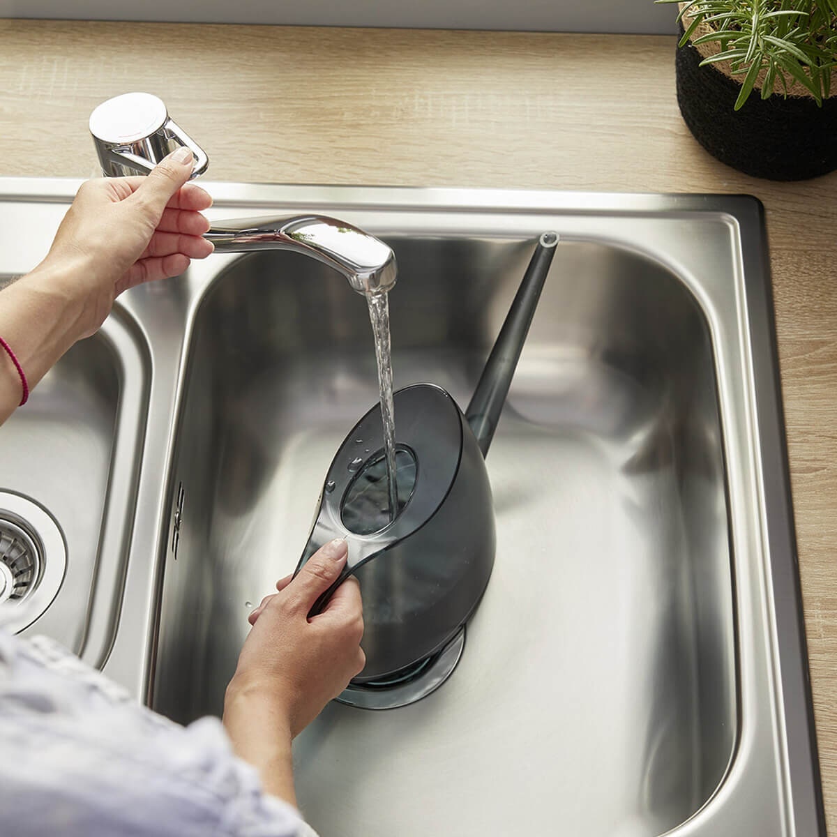 Blanco Livit II 6S Topmount Sink - 1 and 3/4 Bowl, Right Hand Drainer, Stainless Steel - 528221