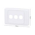 DETA 75mm 3 Aperture Grid Plate White Plastic Indoor 6003B