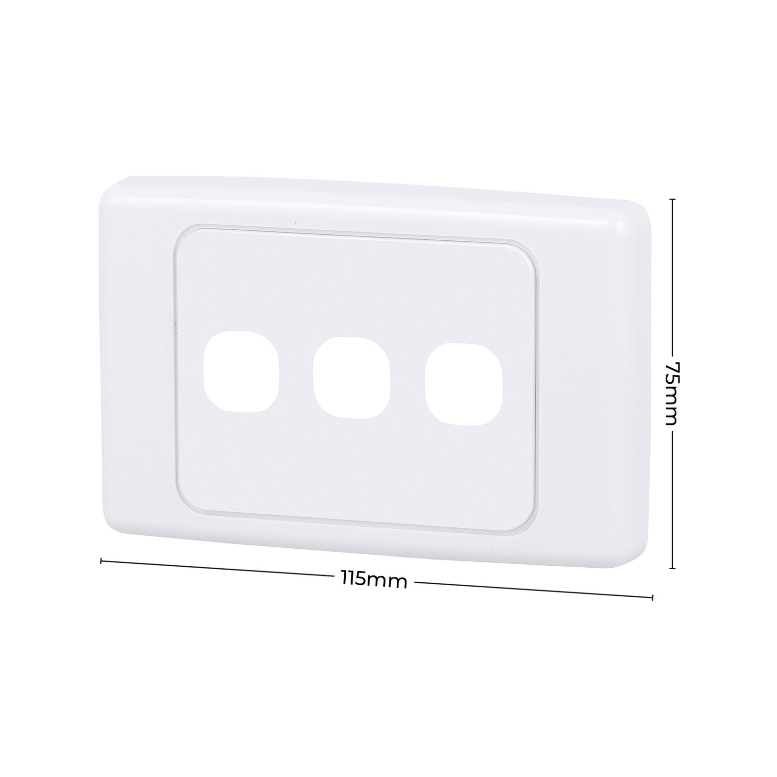 DETA 75mm 3 Aperture Grid Plate White Plastic Indoor 6003B