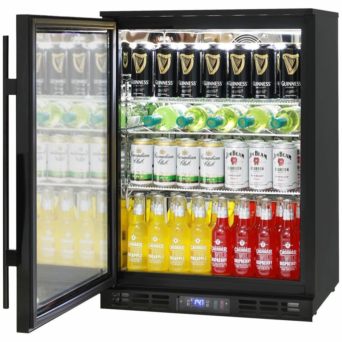 Rhino 129L Bar Fridge - Black, Left Hinge, Energy Star 10, Lockable Door - SG1L-B