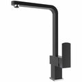 Suprema XEC Xpressfit kitchen mixer tap - matt black with polished outlet tip - 4 star WELS - XFIT700SKM-BP
