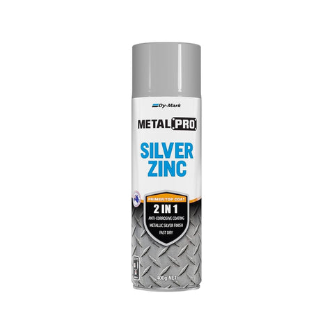 Dy-Mark Silver Zinc Primer Top Coat 400g Fast Dry Anti-Corrosive - SuperSaverAU - view 1