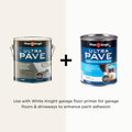 White Knight Ultra Pave 1L White Quick Dry Paving & Concrete Paint - Water Based, Recoat 2hrs