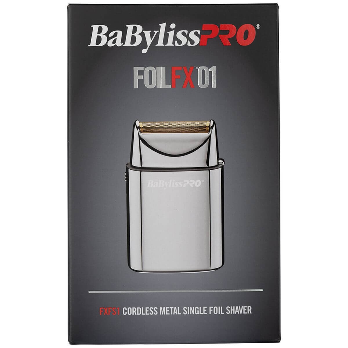 BaBylissPRO Single Foil Shaver - Silver - Hypoallergenic Gold Foil, Cordless, Metal Housing - 900895