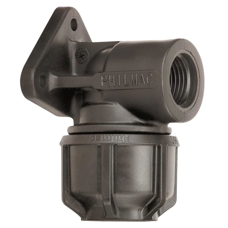 Philmac 25mm Polypropylene Wall Plate Elbow 90-Degree Easy Install - SuperSaverAU - view 1