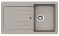 Abey topmount single bowl sink and tap pack with left hand drainer - Concrete - 4 star mixer - TD100TC
