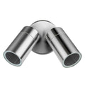 Brilliant Stainless Steel Coolum Wall Light - 2 Head - IP44 - Adjustable - SuperSaverAU - view 1