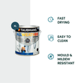 Taubmans 4L White Matt All Weather Exterior Paint - Water Based - Mould Resistant - SuperSaverAU - view 2