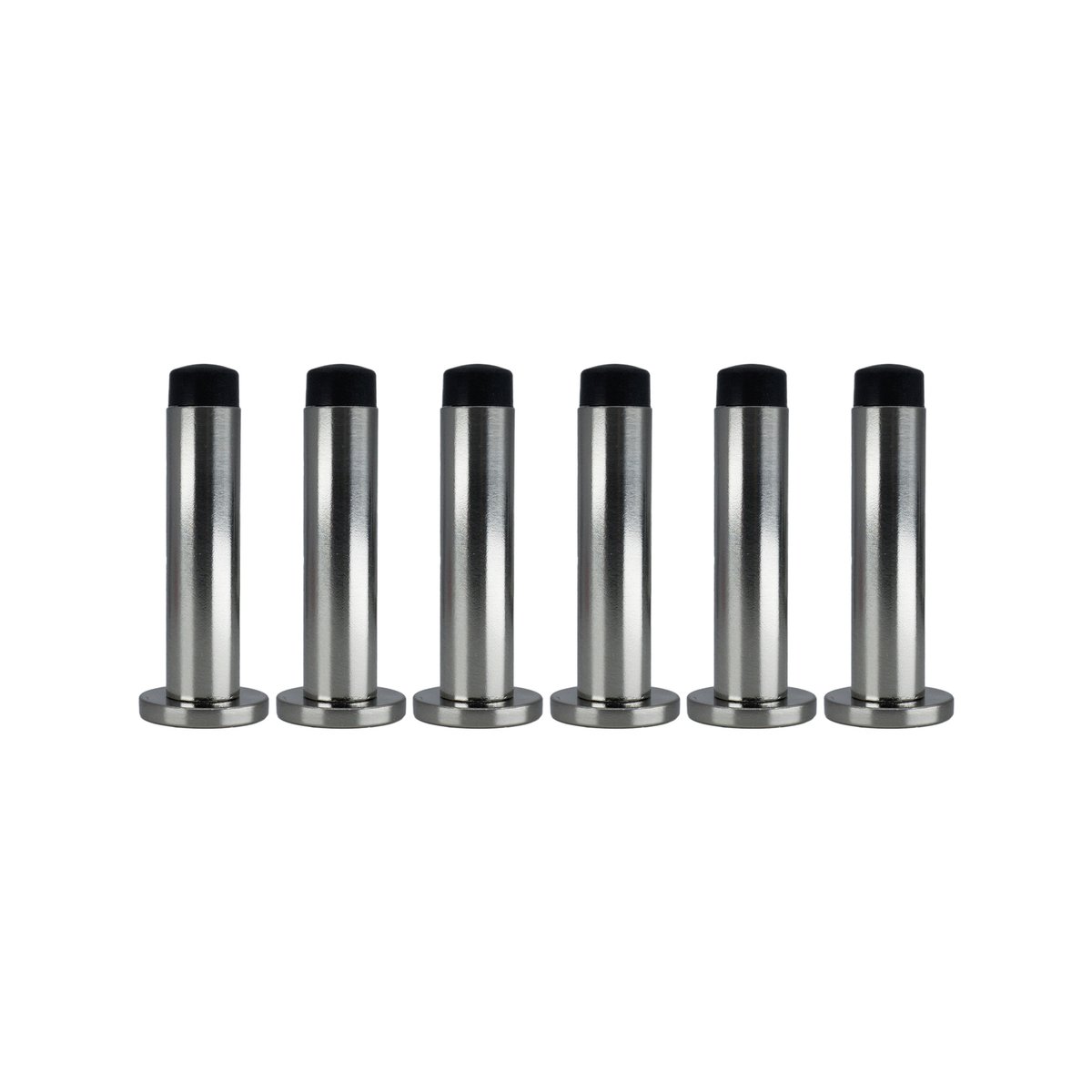 Adoored Satin Chrome Monument Door Stop 6 Pack - 85mm - Wall Protection - SuperSaverAU - view 2
