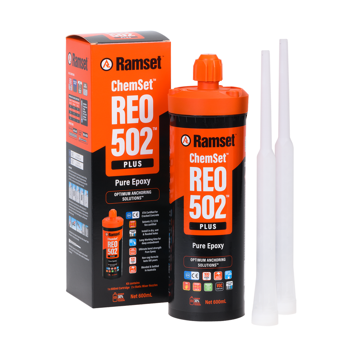 Ramset 600ml Reo502 Plus Chemset Pure Epoxy - High Bond Strength - 1.12kg - SuperSaverAU - view 2