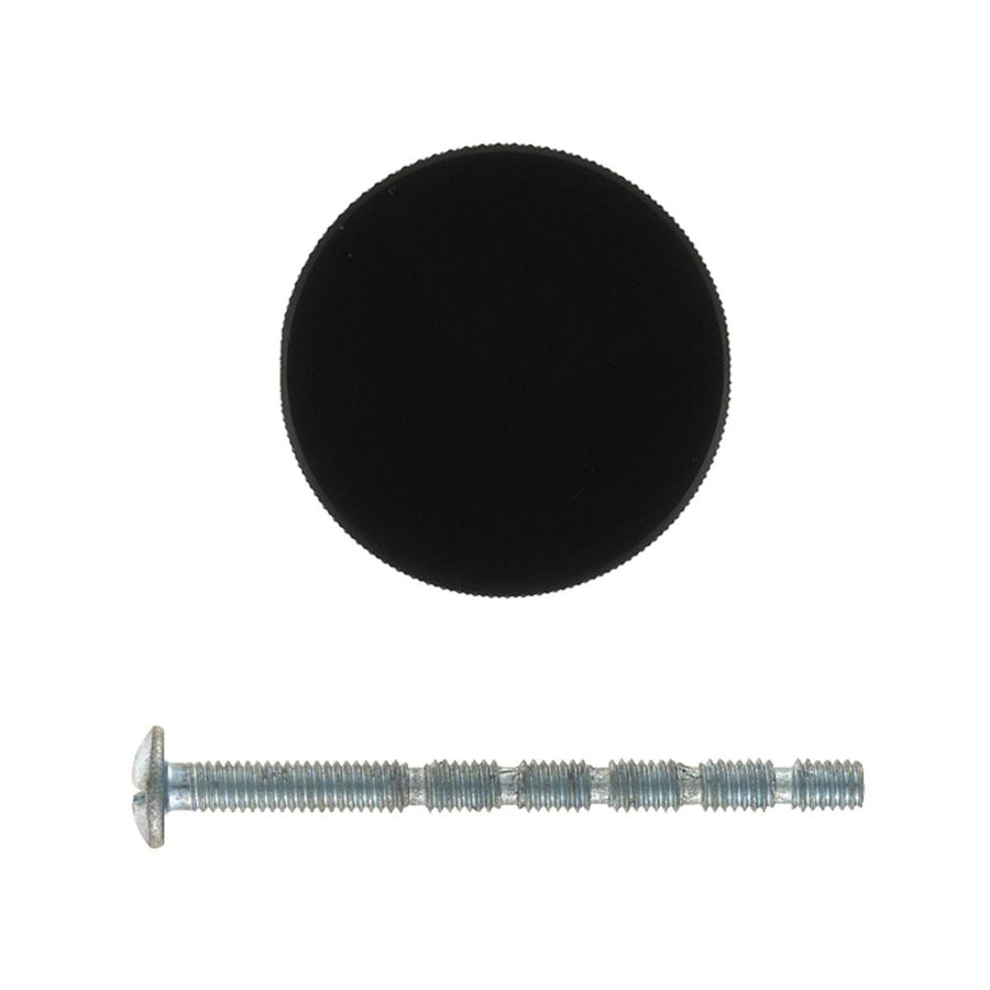 Taskmaster 32mm Knurled Cabinet Knob - Matte Black - 1 Pack - Easy Install - SuperSaverAU - view 1