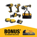 DeWALT 18V XR 5.0Ah Brushless 4 Piece Combo Kit DCZ409P2-XE