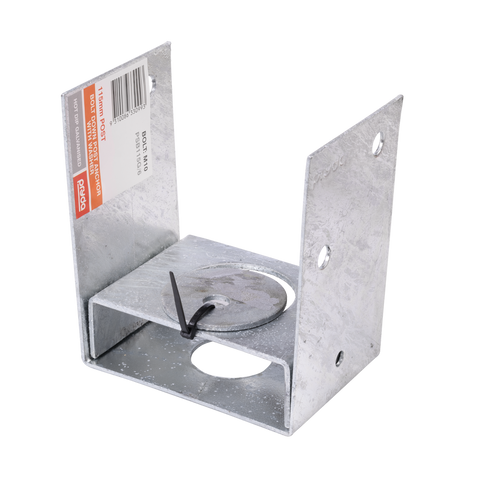 Pryda 115mm M10 Bolt Down W Washer Post Anchor - Heavy-Duty - Galvanised Steel - SuperSaverAU - view 1