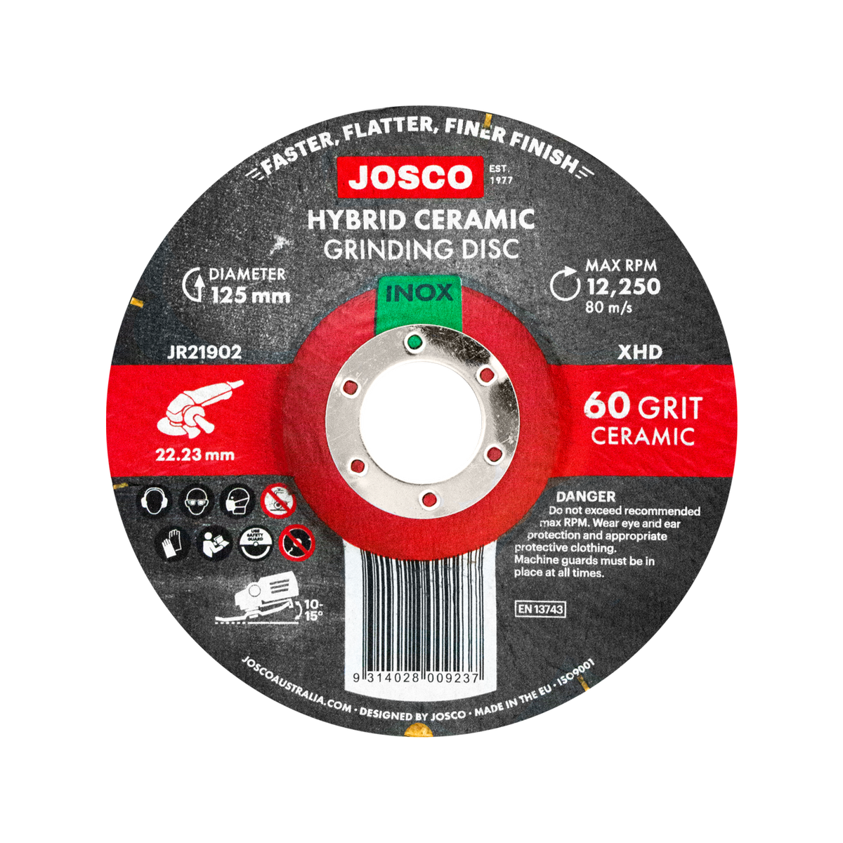 Josco 125mm Hybrid Ceramic Grinding Disc - 60g - Precision Grinding Tool - SuperSaverAU - view 1