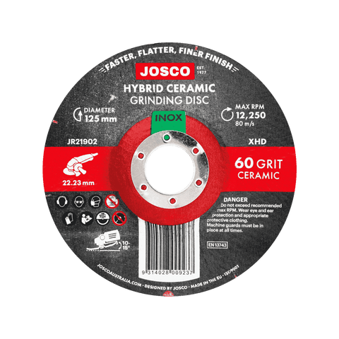 Josco 125mm 60 Grit Hybrid Ceramic Grinding Disc