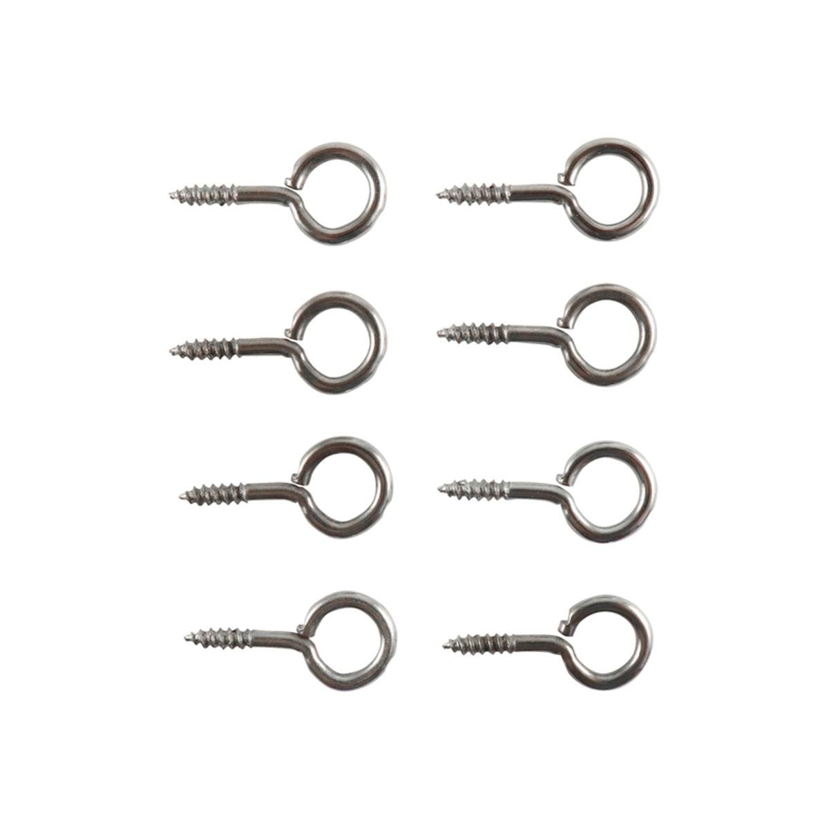 Everhang Screw Eye Hooks - 7mm - Nickel Plated - 8 Pack - SuperSaverAU - view 1