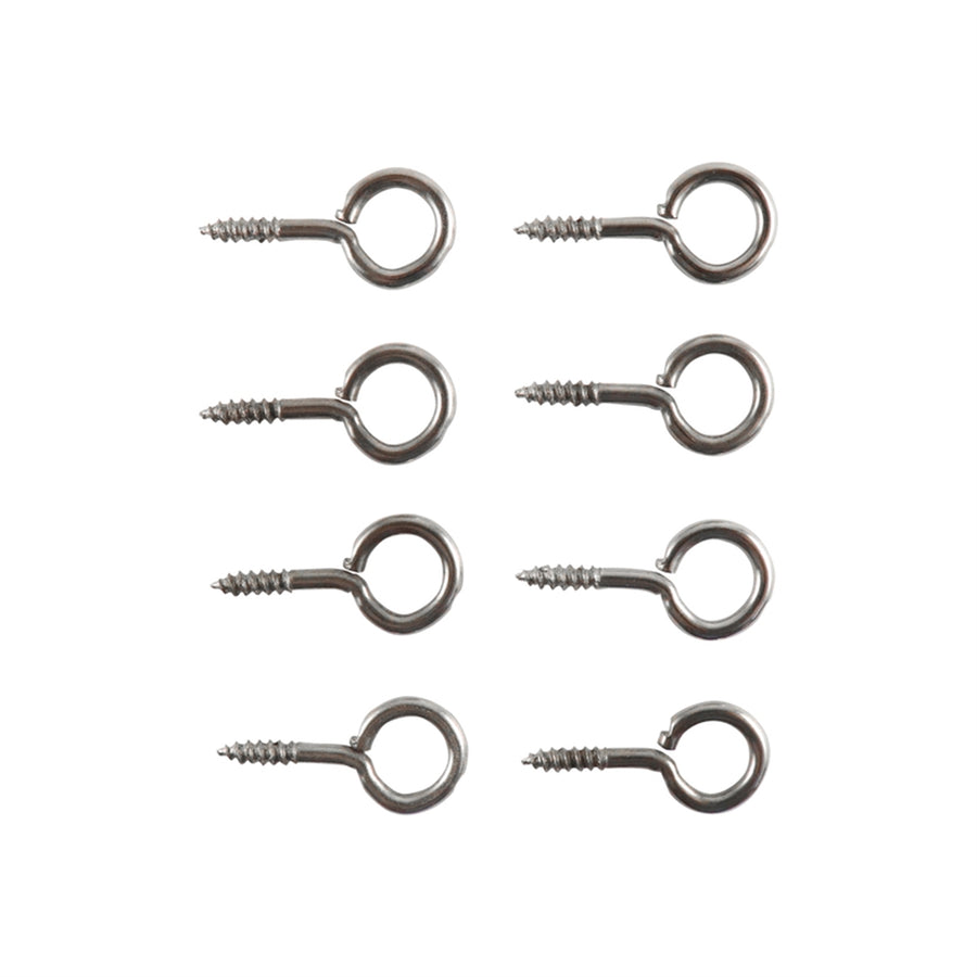 Everhang Nickel Plated Screw Eye Hook 7mm 8kg - 8 Pack