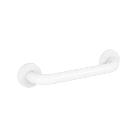 evekare 300mm White Concealed Flange Grab Rail 304 Stainless 250kg