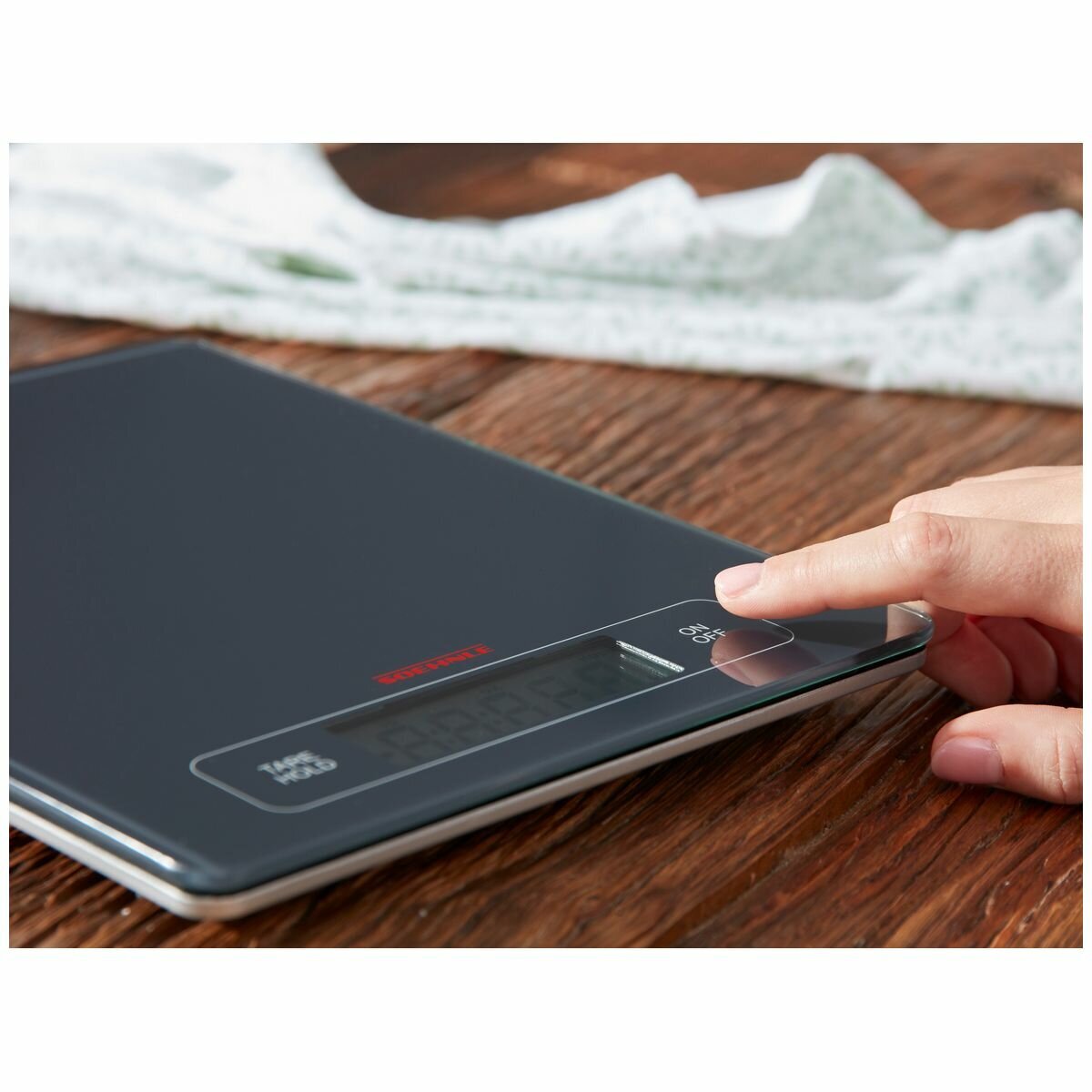 Soehnle Page Profi digital kitchen scale - 15kg capacity, black glass top, HOLD function, sensor keys - S67080