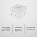 DETA Grid Smart Outdoor Lux & Motion Sensor 6916HA - 250V 10A IP44, White