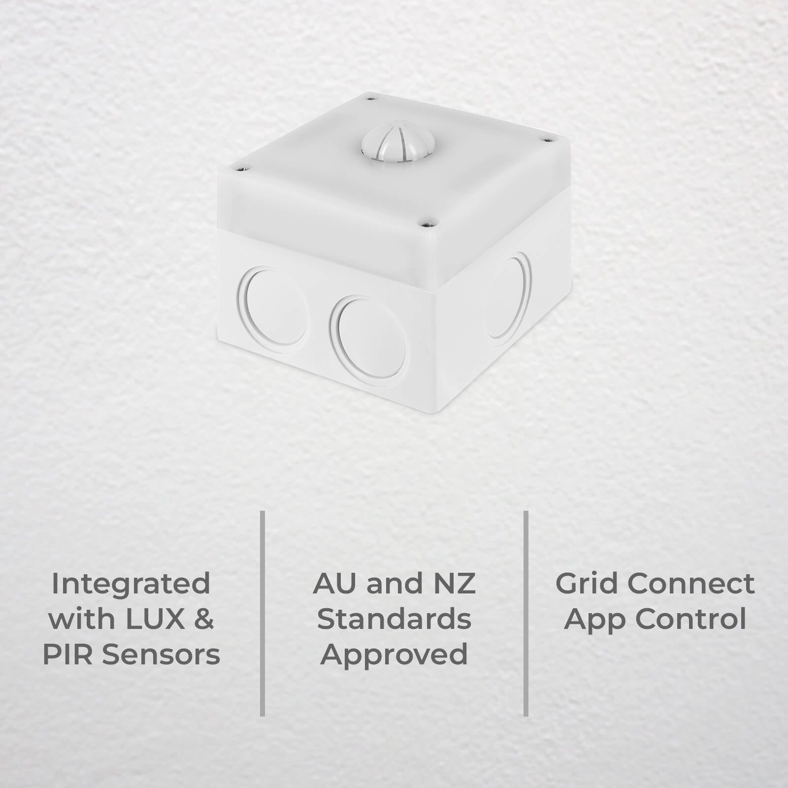 DETA Grid Smart Outdoor Lux & Motion Sensor 6916HA - 250V 10A IP44, White