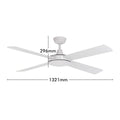 Mercator Grange Ceiling Fan - 130cm White - Plywood - Quiet Operation - SuperSaverAU - view 5