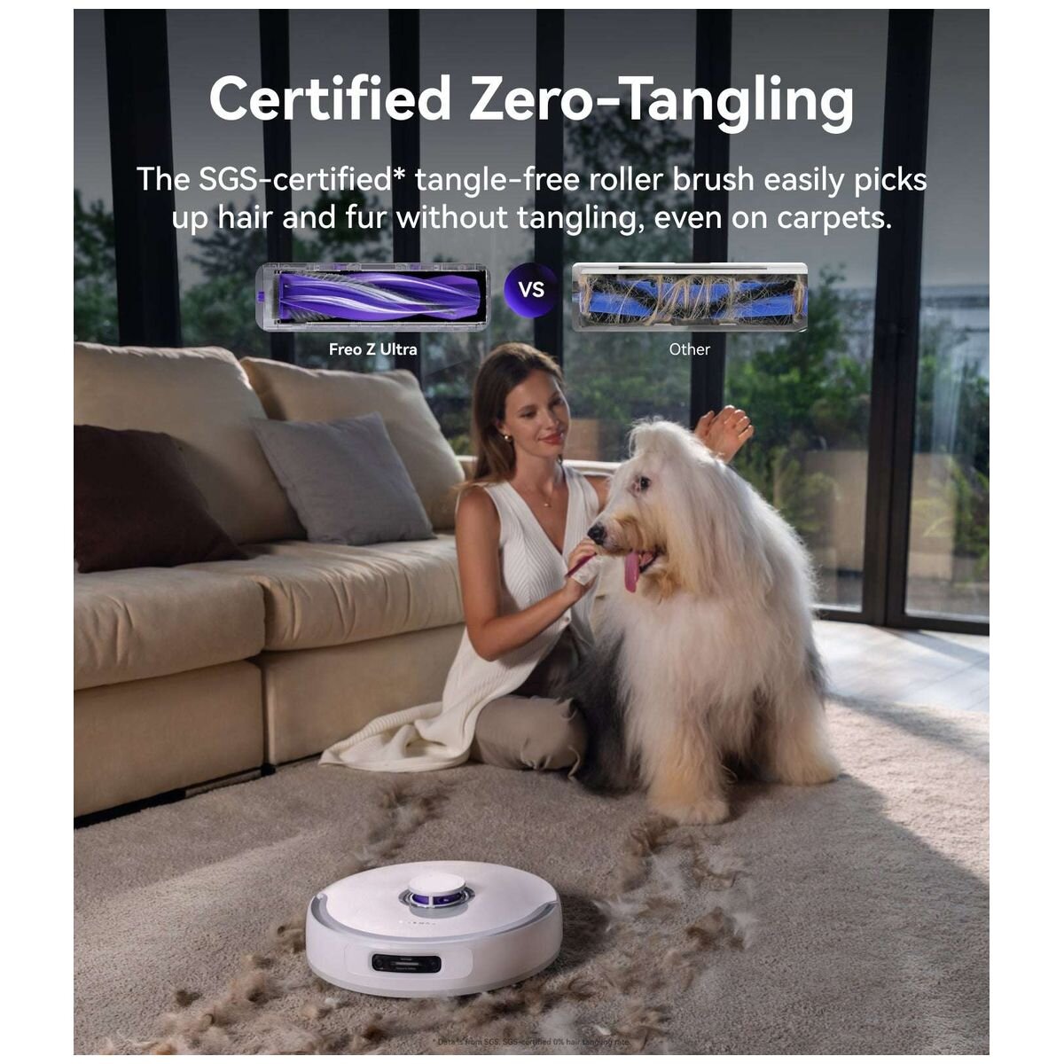 Narwal Freo Z Ultra Robot Vacuum Mop - 12,000Pa Suction - Dual Scrubbing Mops - Quiet Base - YJCC017