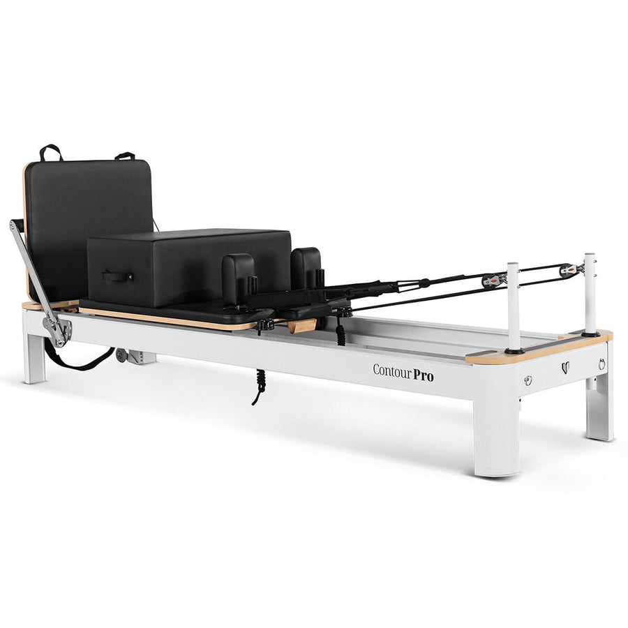 Lifespan Fitness Contour Pro aluminium reformer Pilates bed set - black accents - 75kg - LFRF-CONTPRO