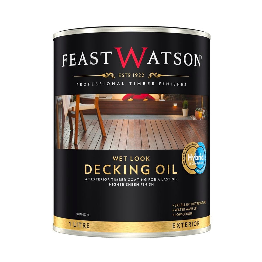 Feast Watson Wet Look Decking Oil 1L Water Based UV Resistant - SuperSaverAU - view 1