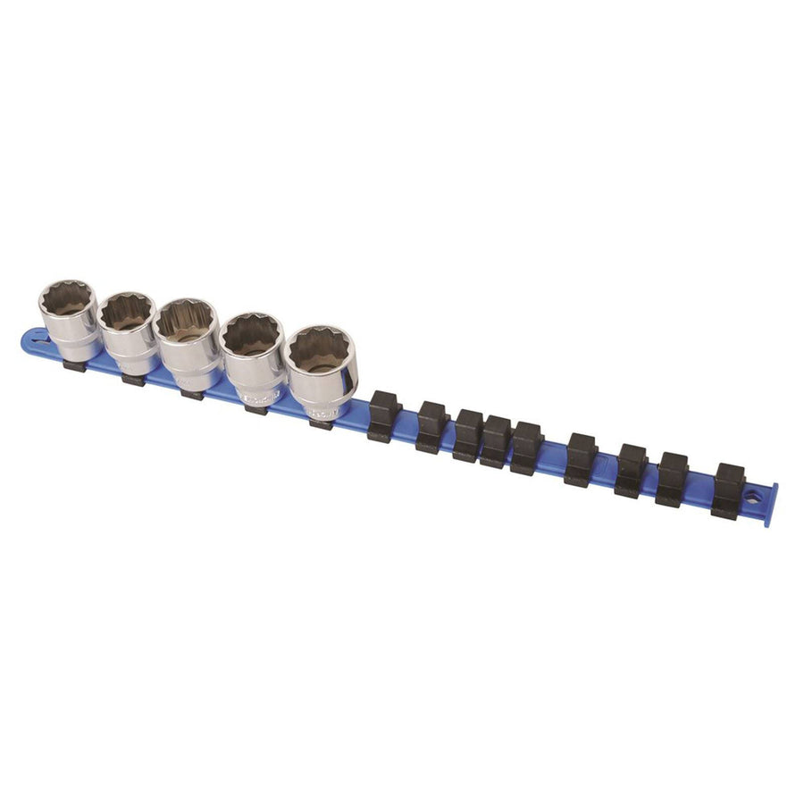 Kincrome 1/2" Drive Socket Rail with 14 Clips, Tool Storage Organiser
