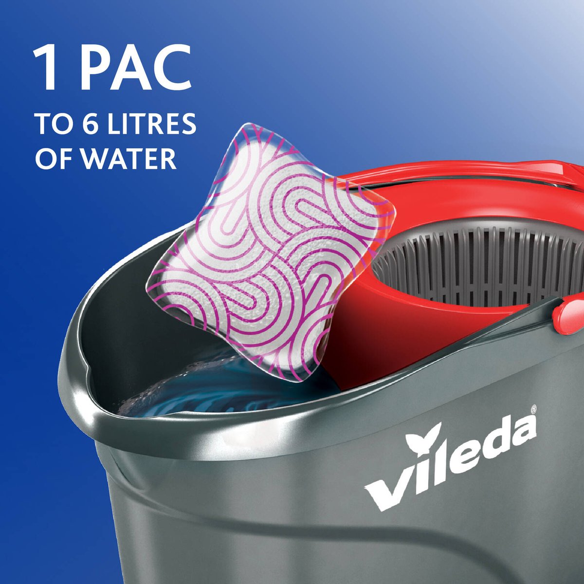 Vileda Pacs Lavender Floor Cleaning Tablets 10 Pack - 10 Tablets - Enzymatic Cleaning - Safe for Children and Pets