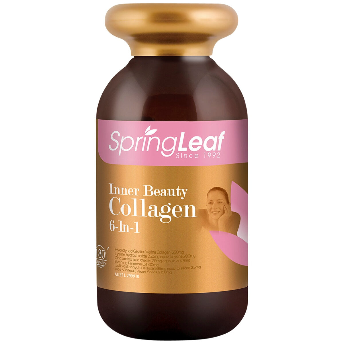 SpringLeaf Inner Beauty Collagen 6 In 1 180 Capsules - SuperSaverAU - view 1