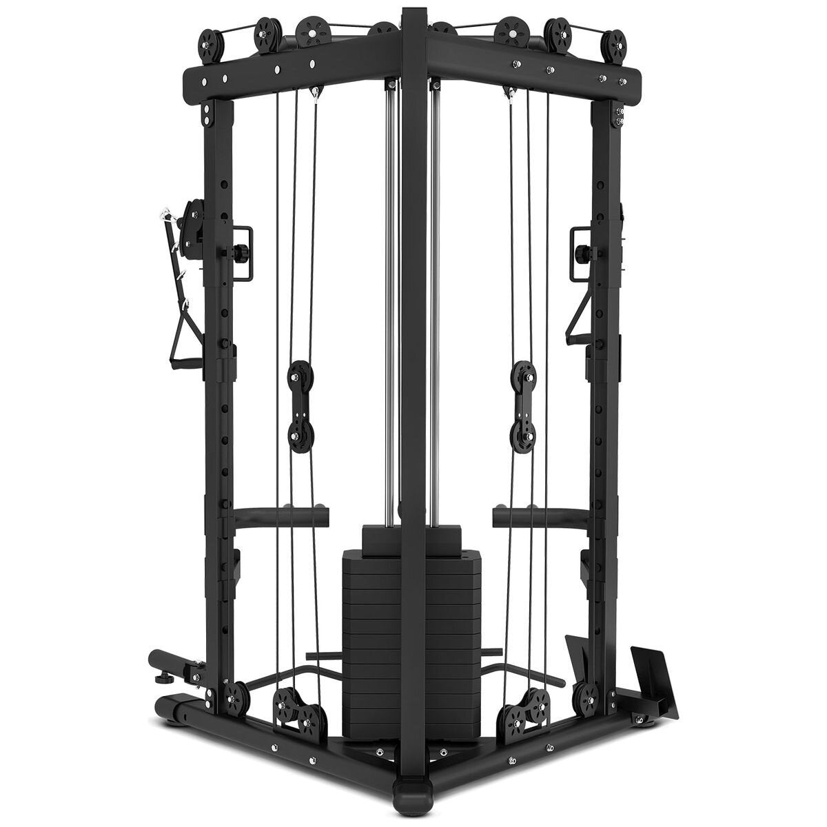 LSG Fitness Space Saving Multi Function Rack - 73kg Weight Stack Cable Crossover - LGGS-GRK110