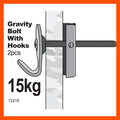 Everhang 15kg Gravity Toggle Zinc Plated Steel Picture Hanging Wall Hook - 2 Pack