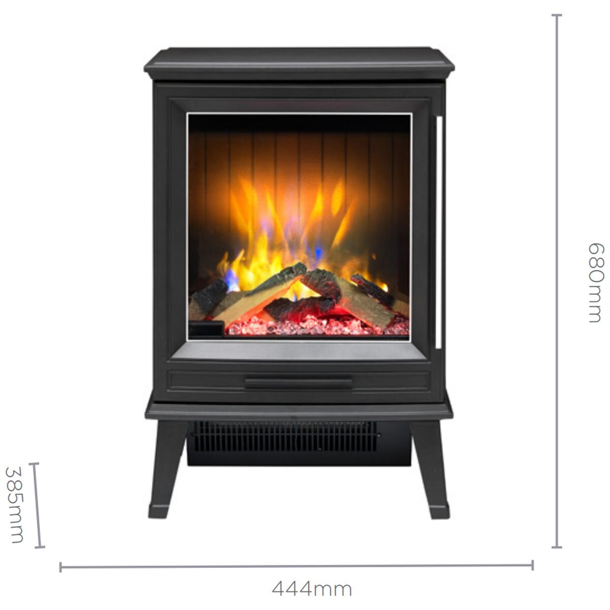 Dimplex Laverton 2kW Electric Fire - Black, 3D Optiflame Log Effect, Remote and Eight Hour Timer - LVT20-AU
