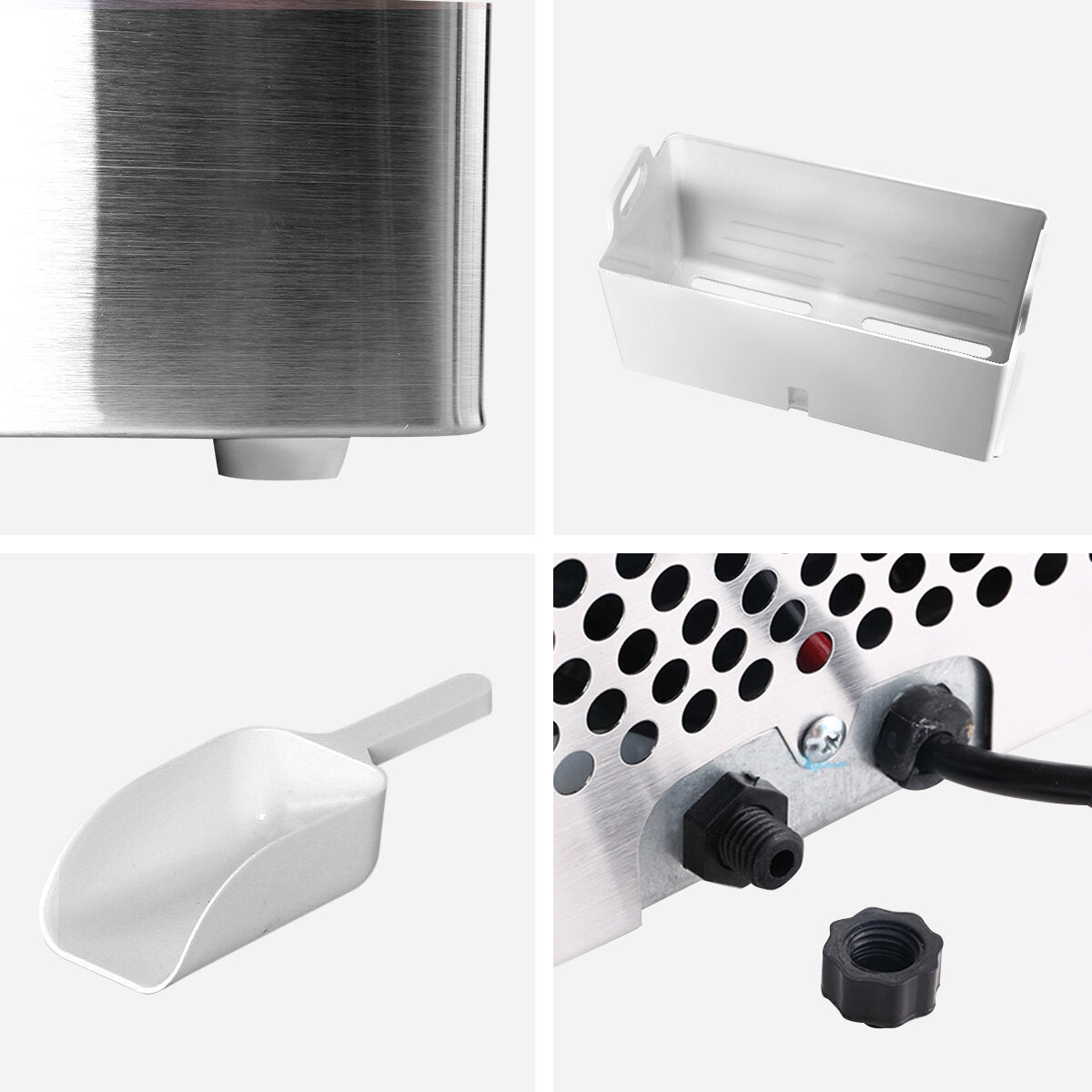 Devanti Portable Ice Cube Maker 3.2L Stainless Steel - SuperSaverAU - view 3