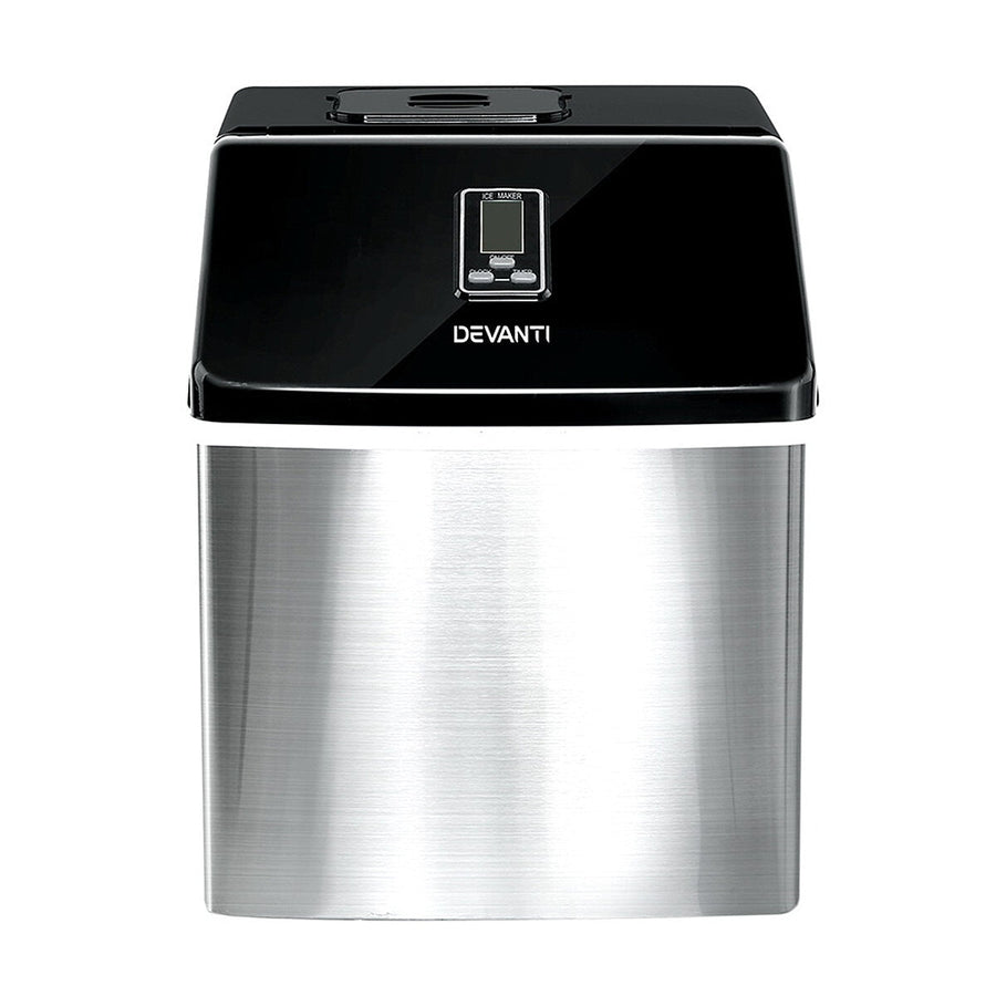 Devanti Portable Ice Cube Maker 3.2L Stainless Steel - SuperSaverAU - view 1