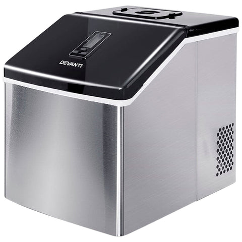 Devanti Portable Ice Cube Maker 3.2L Stainless Steel - SuperSaverAU - view 2