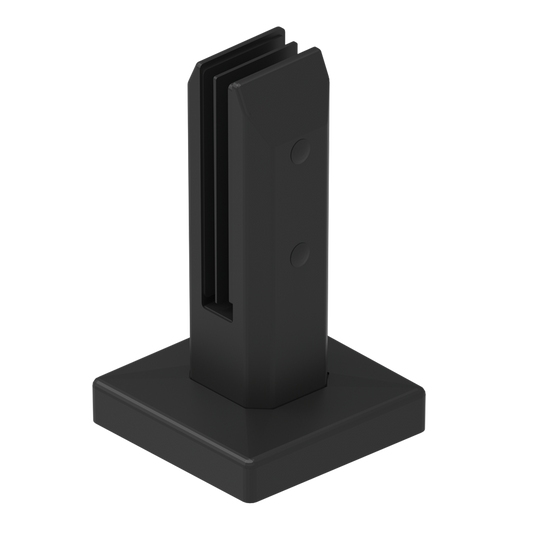 Protectoral Glass Fence Spigot - 95mm x 162mm - 2205 Stainless Steel - Black