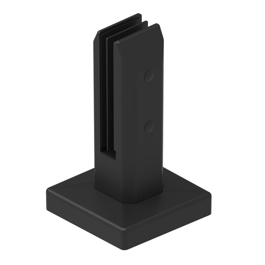 Protectoral Glass Fence Spigot - 95mm x 162mm - 2205 Stainless Steel - Black - SuperSaverAU - view 1