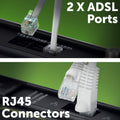 Arlec 8 Outlet Surge Protected Powerboard with USB, CAT6 and ADSL