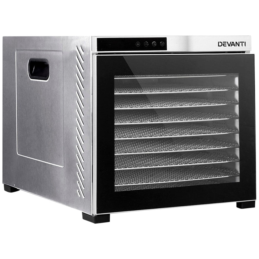 Devanti 10 Tray Food Dehydrator Stainless Steel - SuperSaverAU - view 1