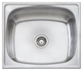 Oliveri 70L single bowl laundry tub - Polished stainless steel with left-hand tap hole - TI70LTH